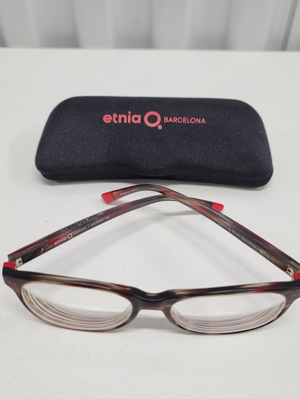 Etnia Barcelona Women's Eyeglasses Black Burgundy 56 With OEM Case